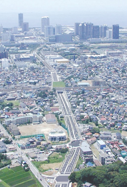 （遠景）都市計画道路美浜長作町線・主要地方道千葉鎌ヶ谷松戸線