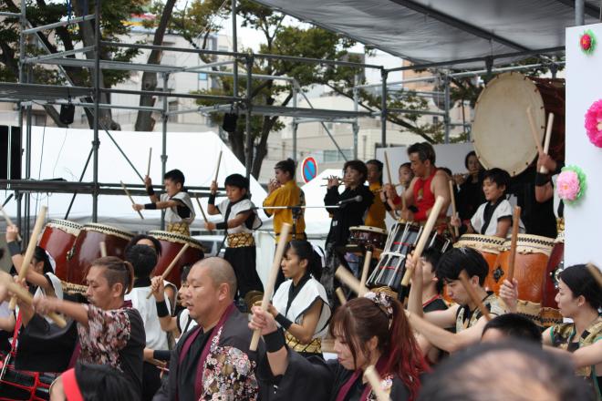 中央公園での和太鼓