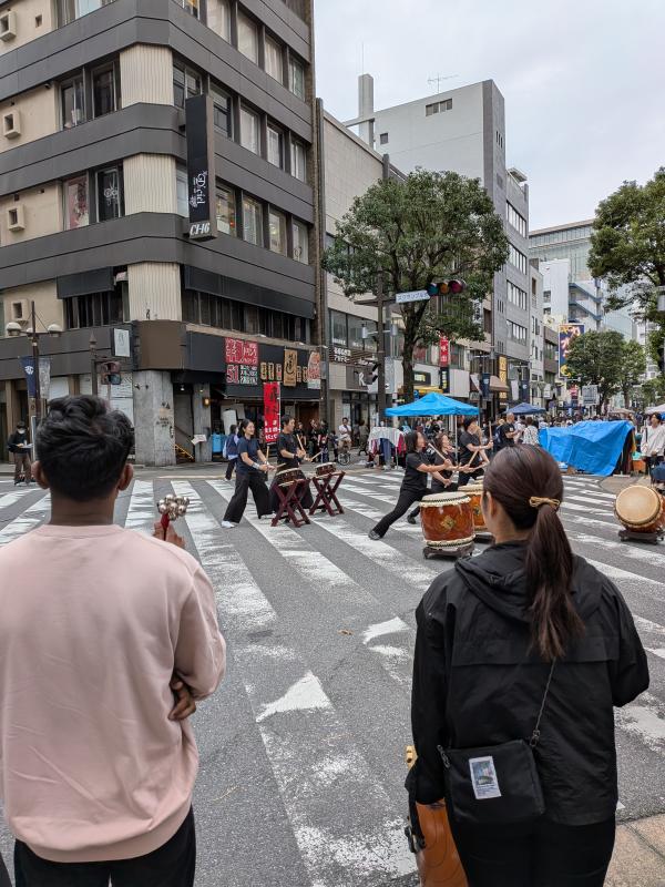 銀座通りでの和太鼓