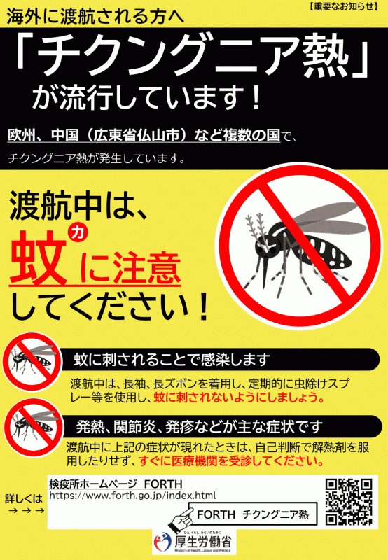 チクングニアポスター渡航前