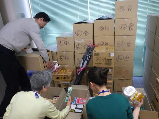 社協にて仕分け