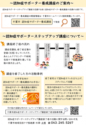 認知症サポーターステップ講座チラシ裏面
