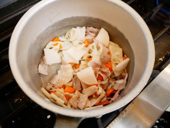 根菜の和風豆乳スープ2
