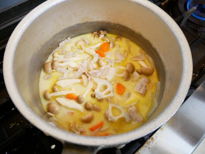 根菜の和風豆乳スープ3