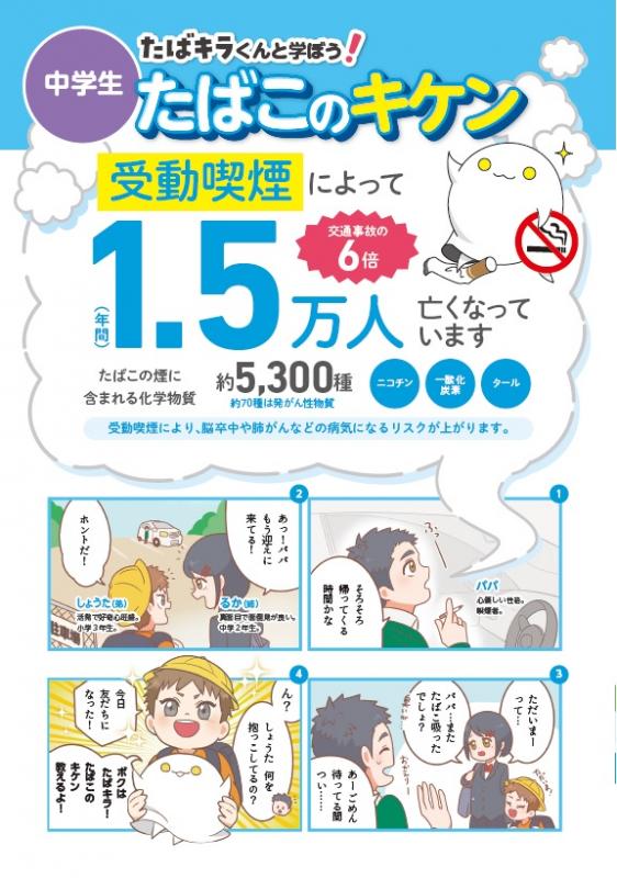 中学生と保護者向けリーフレット表面画像