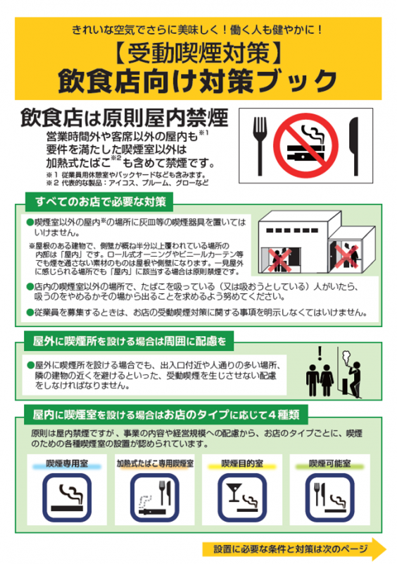 飲食店向け対策ブック表紙