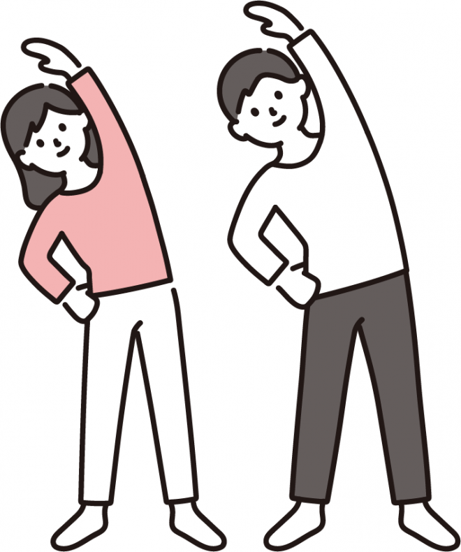 体操する人のイラスト