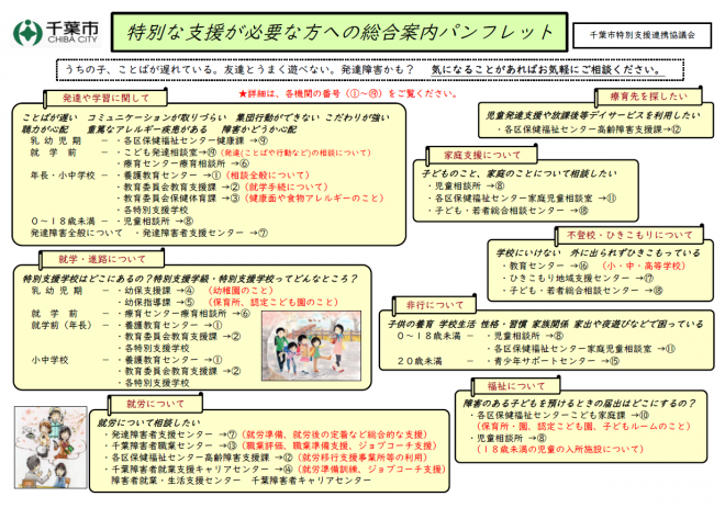 特別な支援が必要な方への総合案内パンフレット