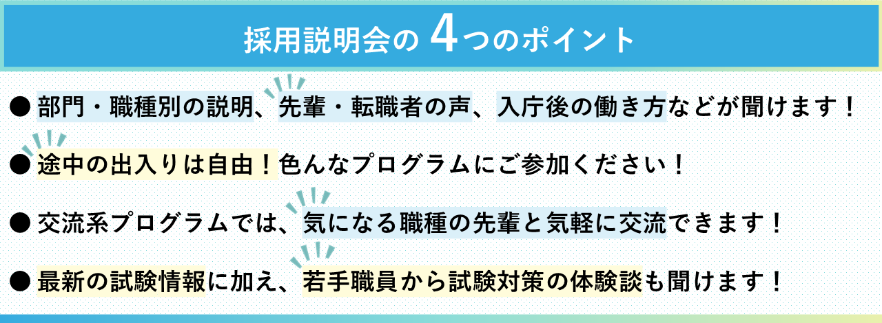 R7.3月採用説明会のポイント