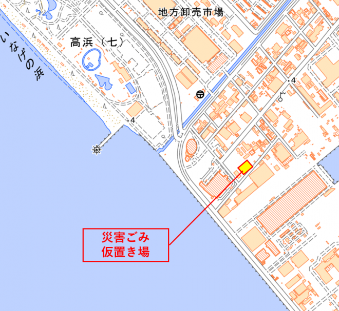 仮置場の地図