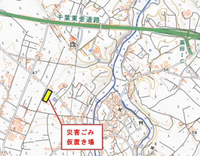 緑区の仮置き場地図