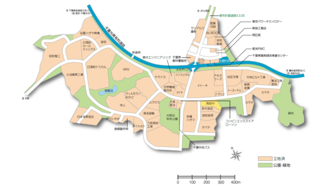 千葉土気緑の森工業団地区画