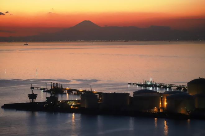 西側タンクと富士山
