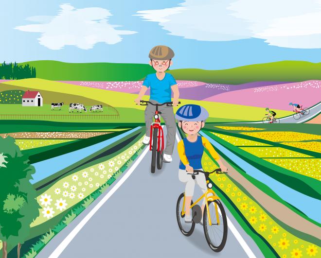 自転車イメージ里山