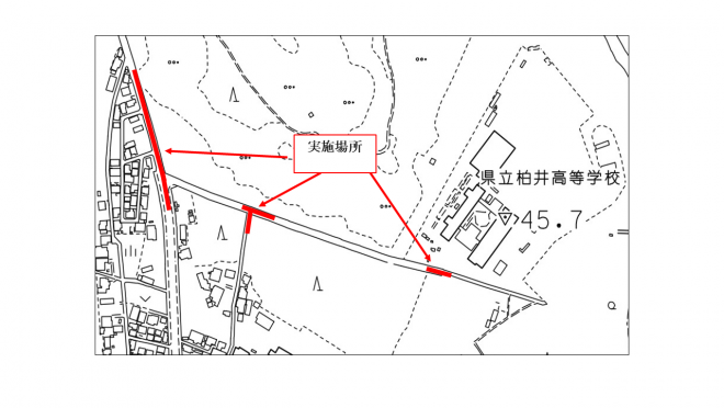 柏井高校_街頭啓発_位置図