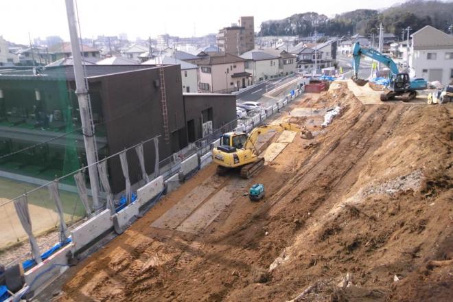 南町宮崎町線の工事状況の写真