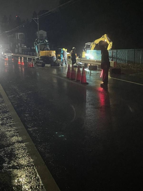 高田排水路施工中