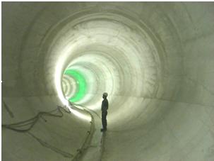 完成した貯留管