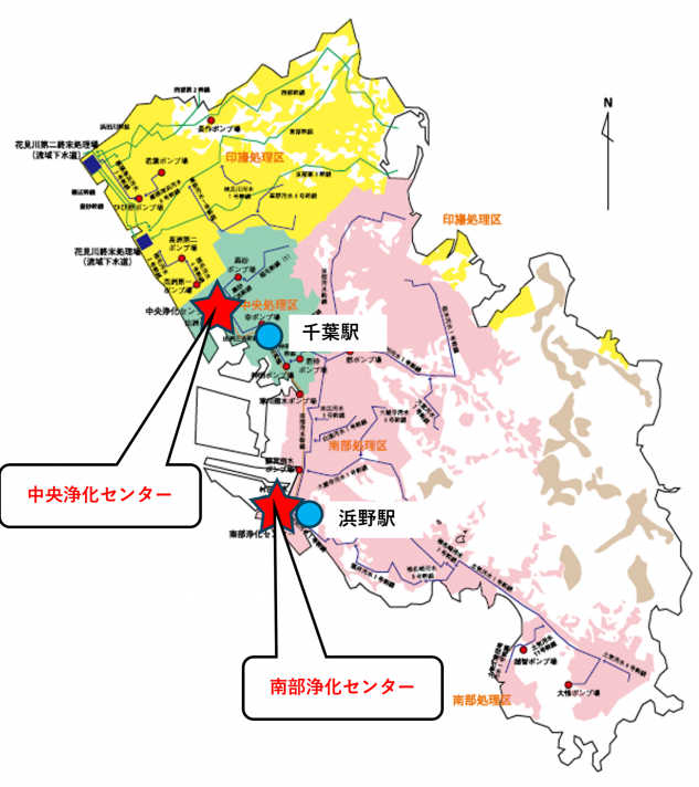 浄化センター位置図
