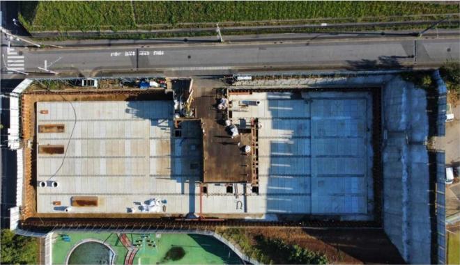 ブロック据え付け完了