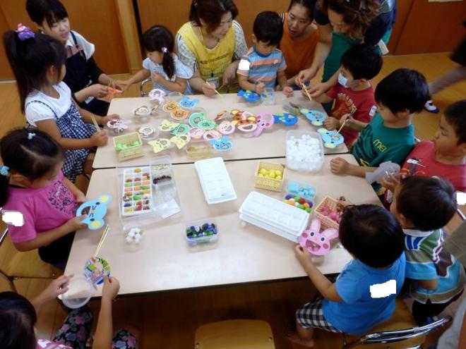 箸の使い方の練習