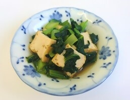 小松菜と生揚げの煮浸し