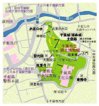 郷土博物館周辺の地図