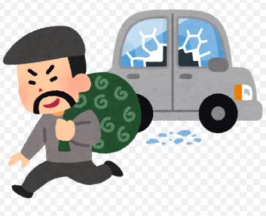 窓割れイラスト