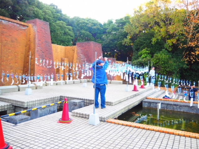 ステージ上設営の様子