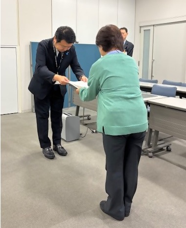 6月に行った伝達式の写真