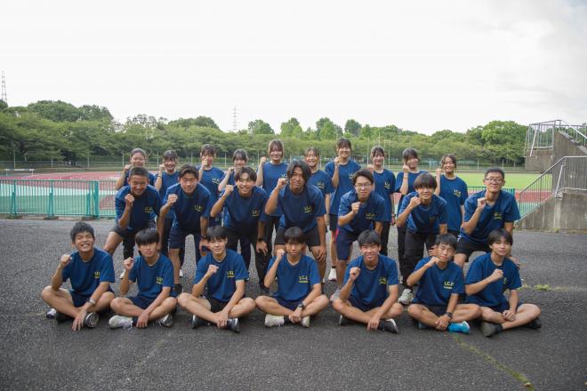 陸上競技部の集合写真