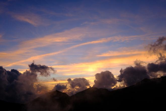 サイエンスキャンプ・雲と夕景