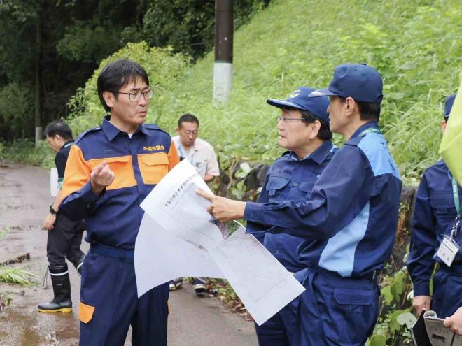 千葉豪雨に係る千葉市長との若葉区緑区被災地視察対応