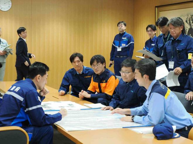 千葉豪雨に係るあかま内閣府特命担当大臣（防災）の被災地視察対応