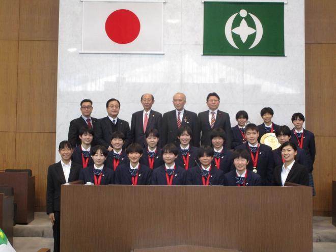 令和3年度敬愛学園高等学校バレー部表敬訪問