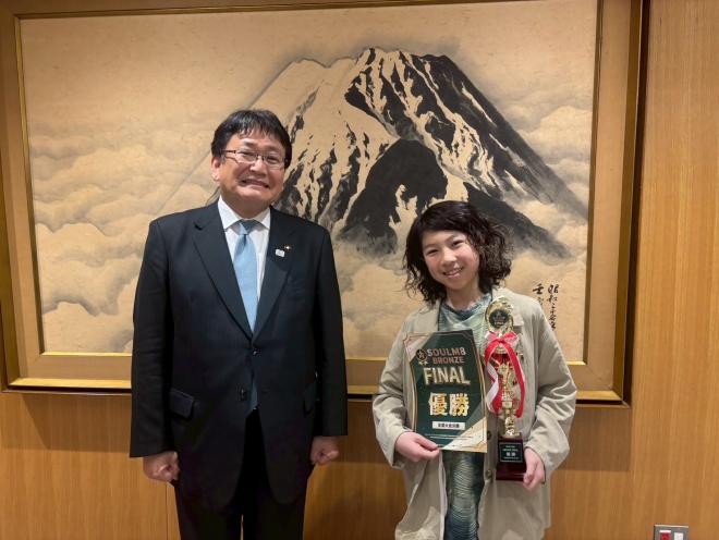 小谷小学校６年生の相楽隼翔選手