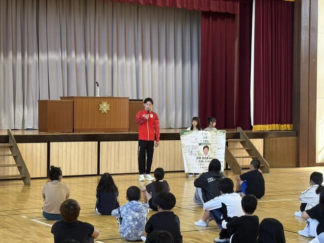 荻原選手応援旗贈呈式