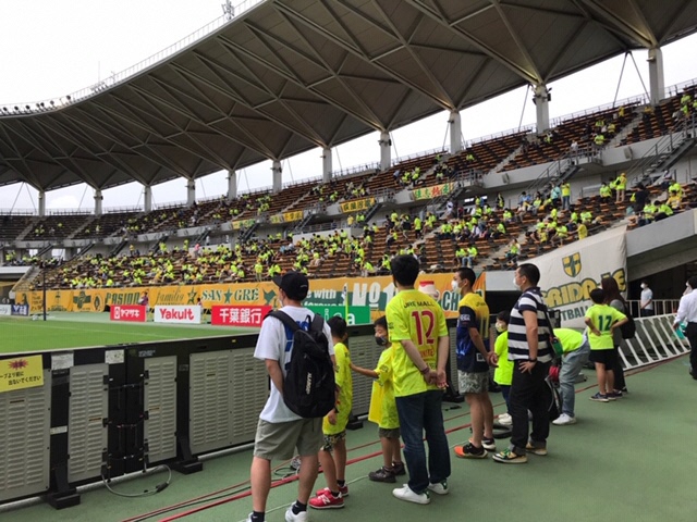 ピッチ内練習見学