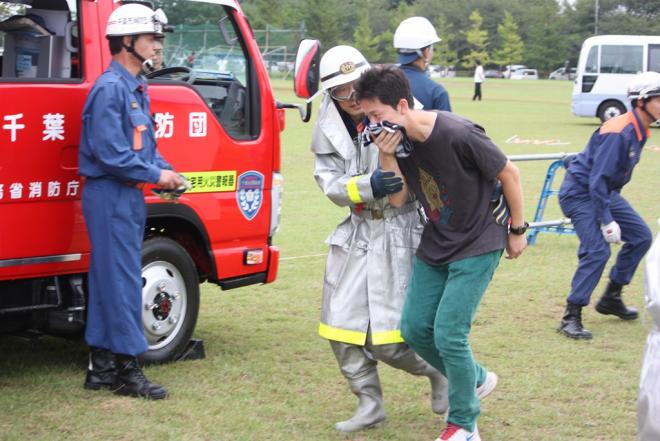 消防団救出訓練