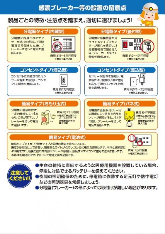 チラシ（裏）感震ブレーカー