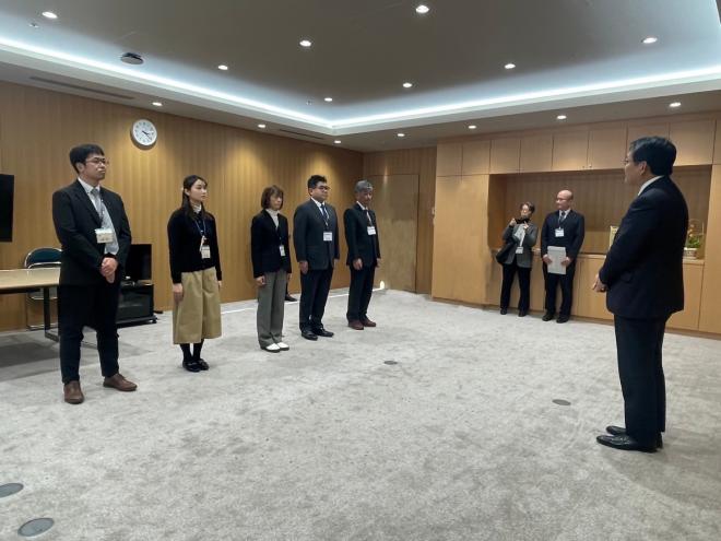 保健師の出発式の様子