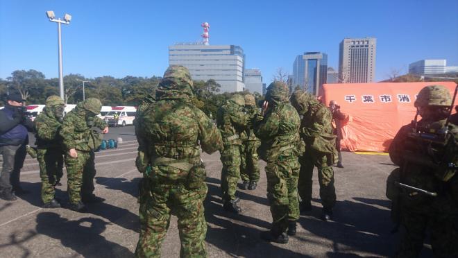 救援活動準備の自衛隊