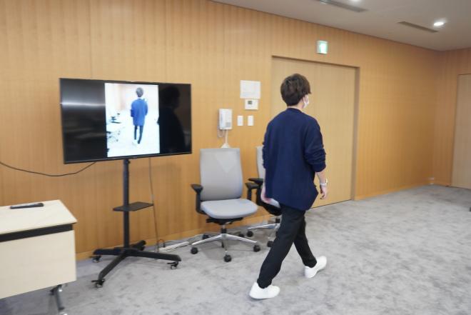 AI歩行機能分析ツール体験の様子