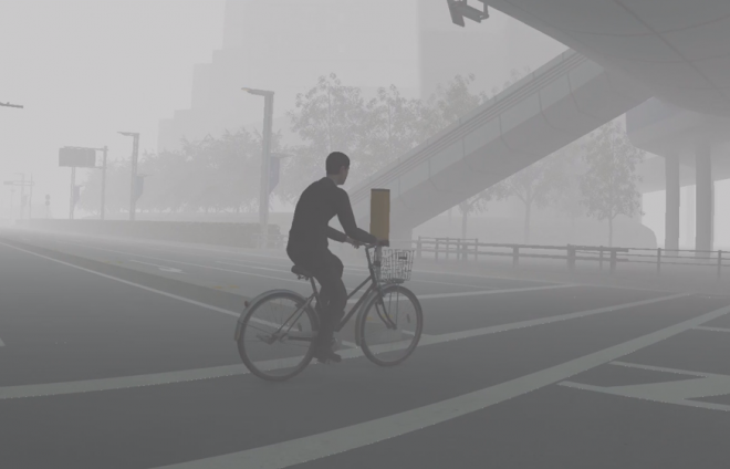 視界不良環境の再現