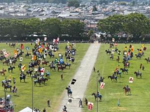 相馬野馬追 騎馬行列、甲冑競馬、神旗争奪戦 視察