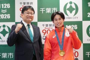 パリ2024オリンピックメダリスト 萱 和磨選手 市民栄誉賞贈呈式