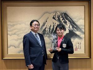 2024IMGA世界ジュニアゴルフ選手権13歳-14歳の部 仁科優香選手 優勝報告 表敬訪問