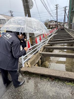 令和6年能登半島地震・奥能登豪雨被災地視察（七尾市）