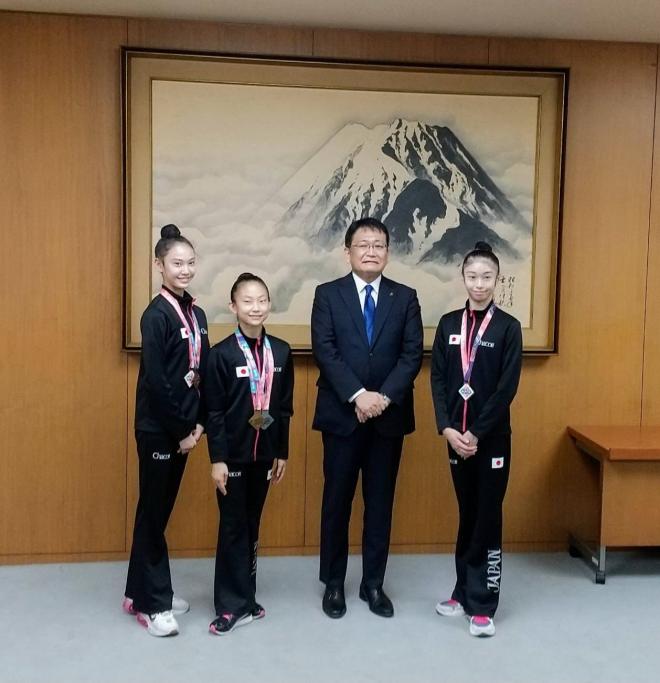 アジアジュニア新体操選手権表敬訪問