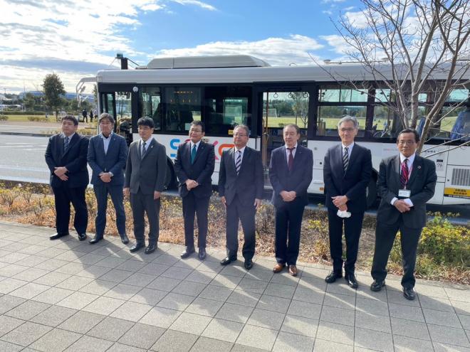 自動運転バス実証実験試乗